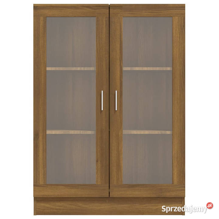 Witryna brązowy dąb 825x305x115 materiał mazowieckie