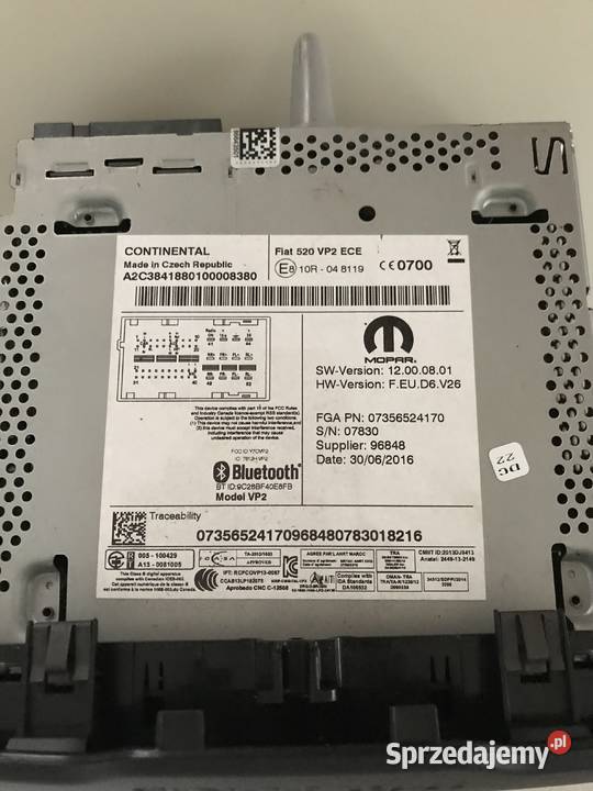 Radio Bluetooth Jeep Renegade Fiat oryginał Car audio Rybnik