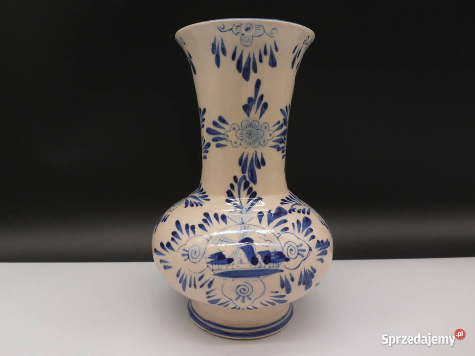 Porcelanowy wazon w stylu Delft Blue sprzedam