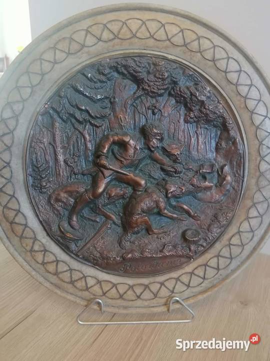 Patera Dekoracyjna Myślistwo Polowanie Vintage Wałbrzych