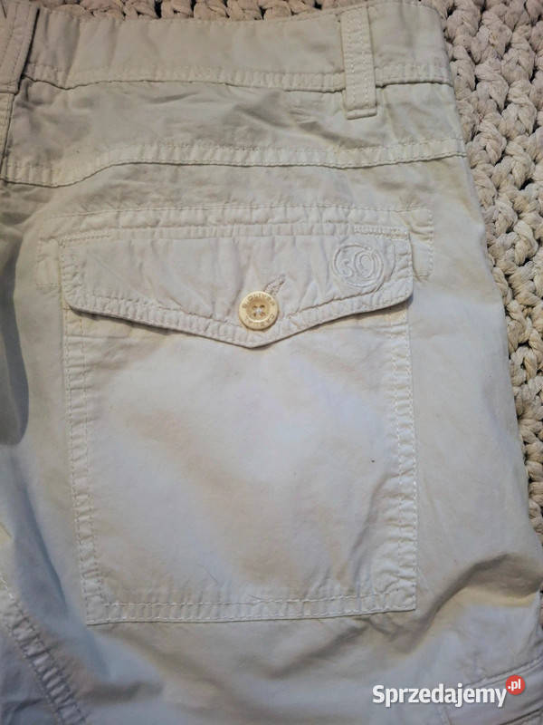 Szorty cargo SOliver białe comfort fit rozmiar Zielona Góra