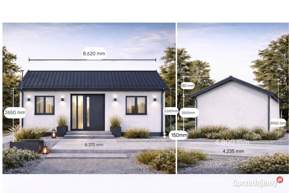 dom modulowy caloroczny 35m2 letniskowy Nysa