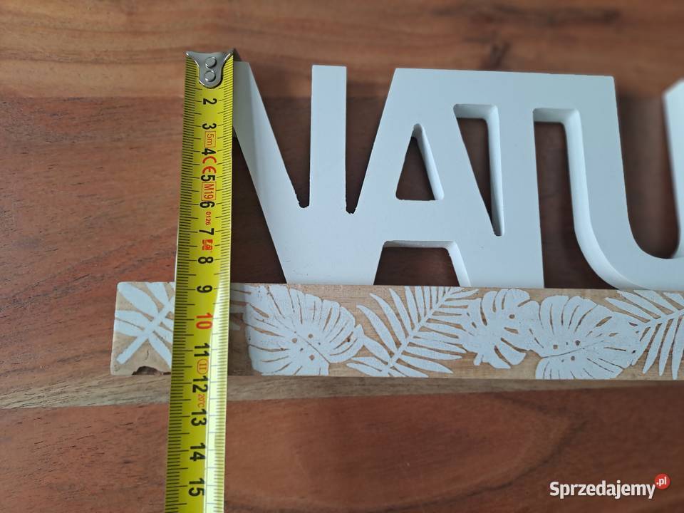 Drewniany napis dekoracyjny Nature Warszawa sprzedam
