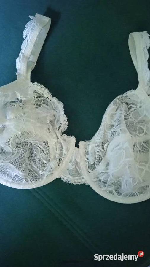BIAŁY KORONKOWY MIĘKKI BIUSTONOSZ 80 DD Piła