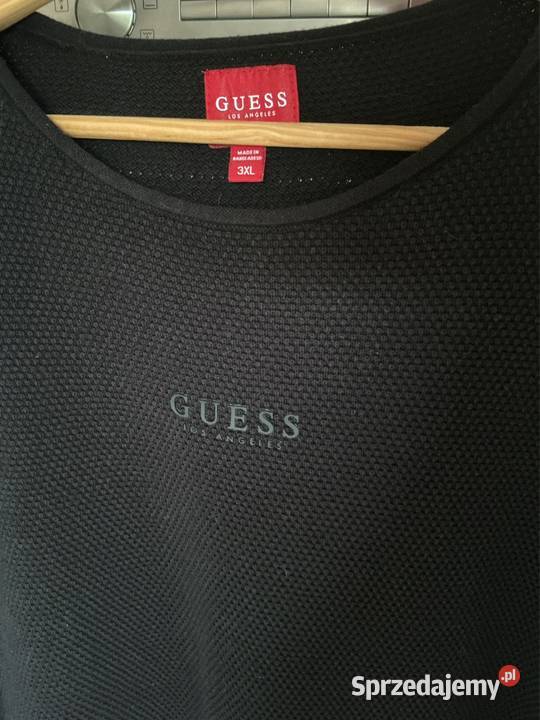 Sweter Czarny Męski GUESS XXL 3XL Nowa Sól