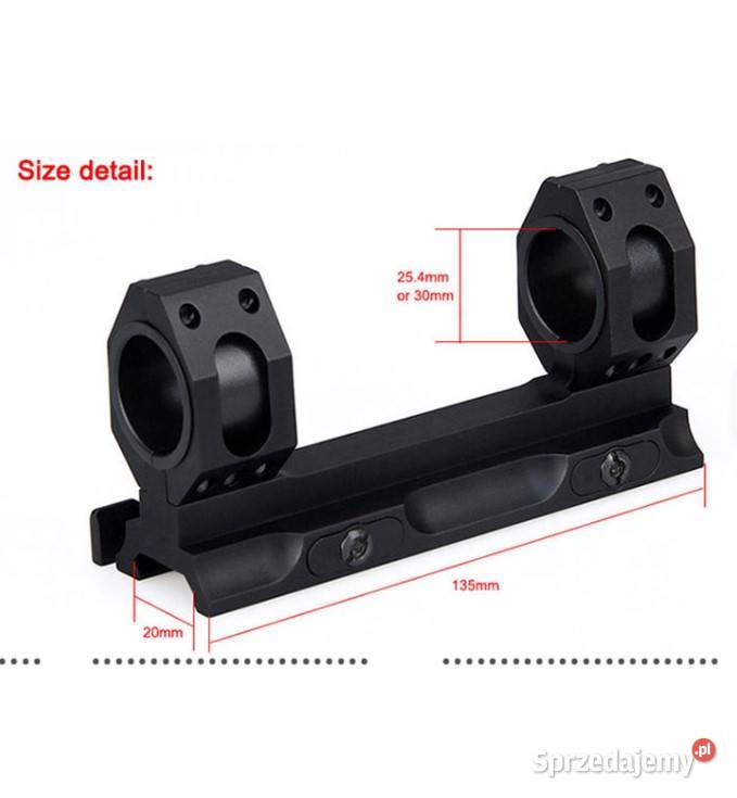 montaż jednoczęściowy 25i30mm szyna 22mm Sporty strzeleckie i myślistwo mazowieckie