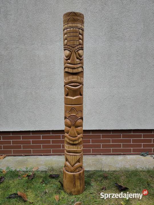 Totem Tiki Ręcznie wykonanany Duży Kościan