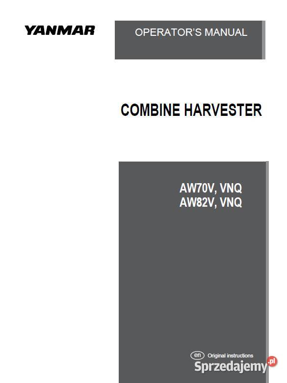 Yanmar aw70v kombajn instrukcja obsługi Kielce