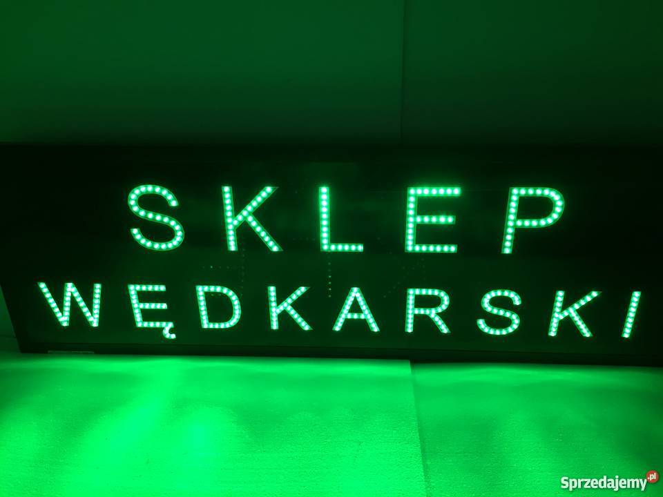 Reklama szyld LED 120x40 wędkarski Sklep Pomiechówek