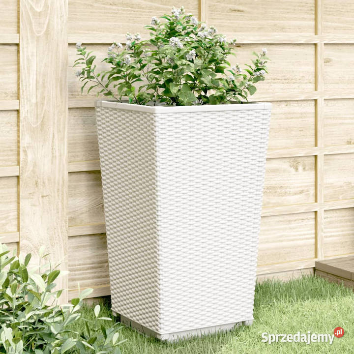 Donice ogrodowe 4 białe 325x325x57 PP WM367854 Warszawa sprzedam