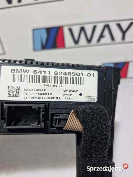 BMW E81 E82 E84 E87 E88 E90 PANEL STEROWANIA