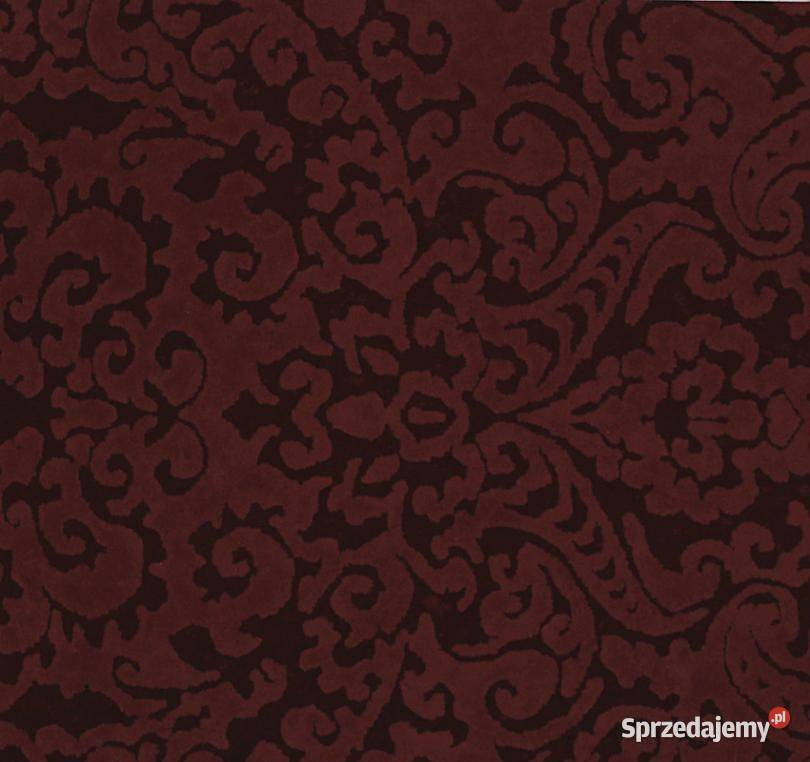 Tkanina obiciowa fiolet róż welur tłoczony świętokrzyskie Niekłań Mały