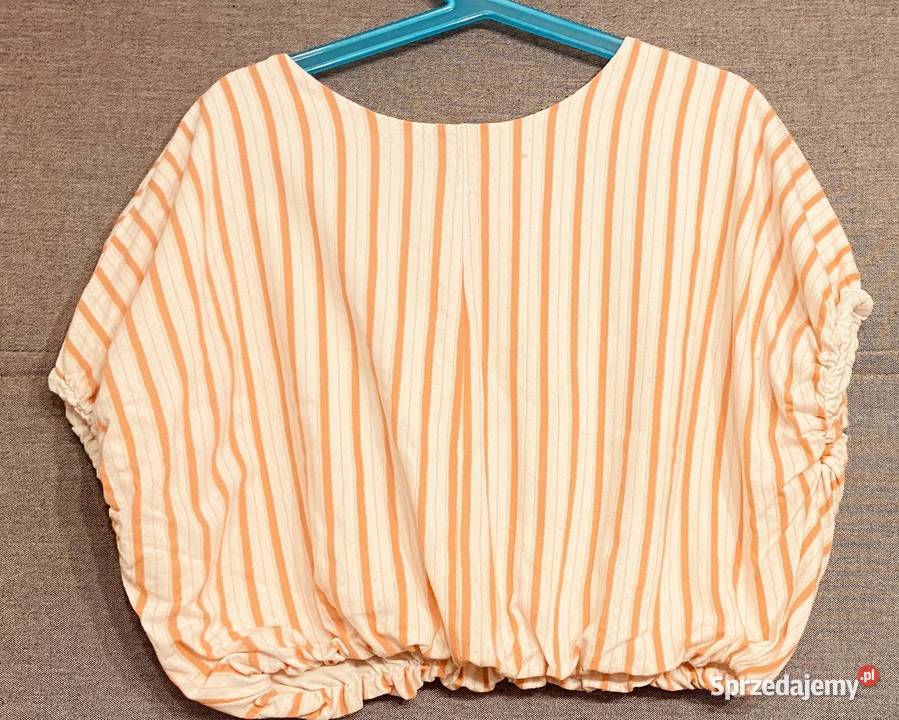 Dziewczęca bluzeczka z gumeczkami ZARA rozmiar biały Żyrardów