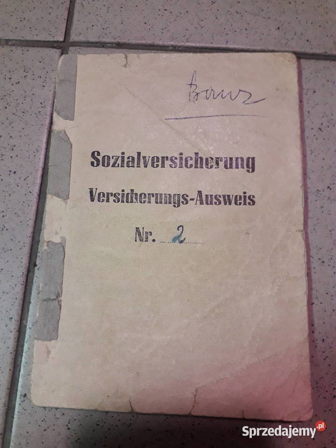 Stara książka pracy i legitymacja Antykwariat mazowieckie Warszawa