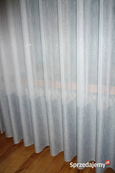 Firanka z połyskującą nitką na przelotkach Firany Częstochowa