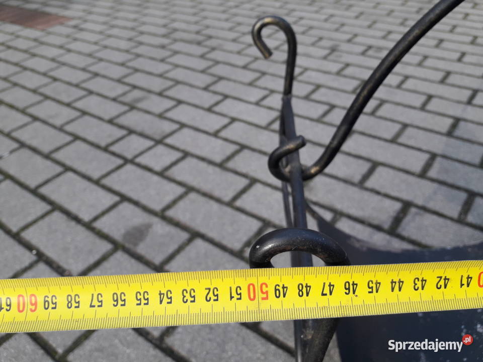 Metalowy kuty kosz na drewno kominkowe pomorskie Gdynia sprzedam