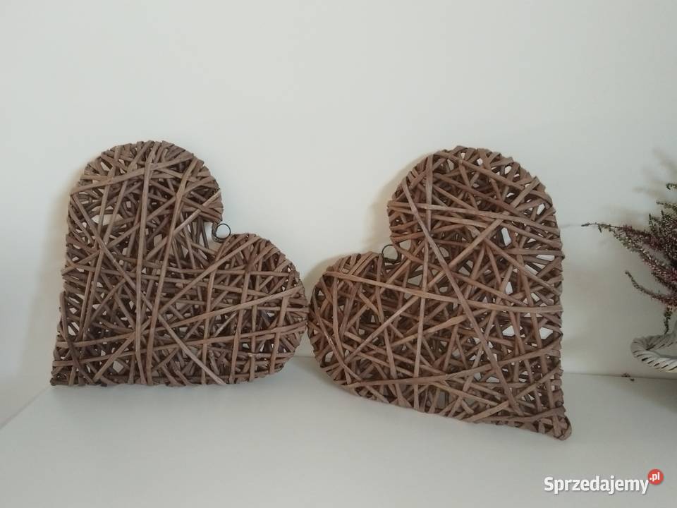 Serca z wikliny papierowej 3D 30 Jaroszewice-Kolonia sprzedam