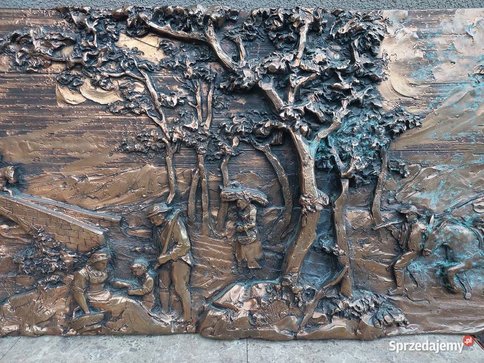 94 obraz relief dekoracyjny scenka rodzajowa pomorskie Tczew sprzedam