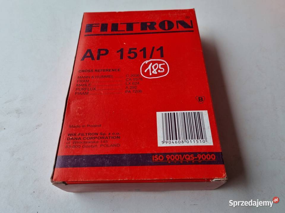 Ford Fiesta III 18 D TD FILTR POWIETRZA AP1511 Rudka