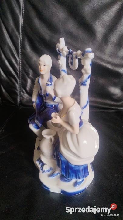 Porcelanowa figurka para muzyków studni rokoko Krynica-Zdrój