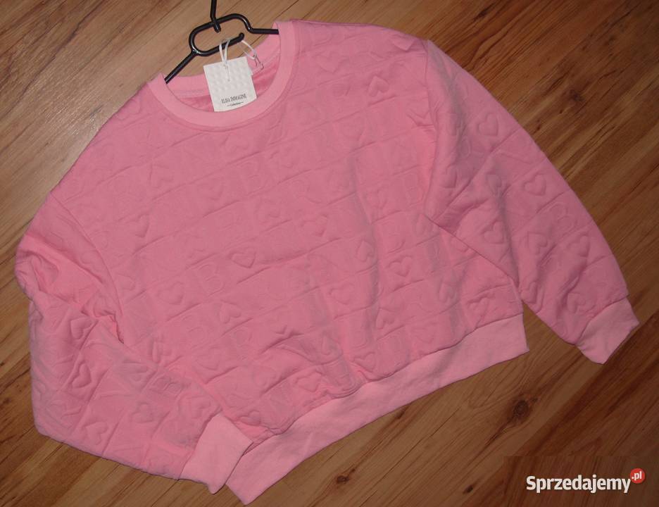 Ebelieve bluza w wyduszane serca literki r ML Inny wzór Rawicz