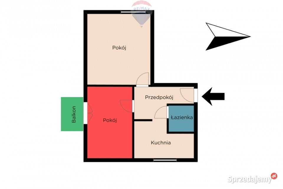 2 pokoje z balkonem centrum Pabianic Pabianice