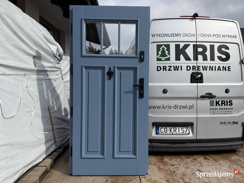 Drzwi zewnętrzne drewniane RĘKI różne kolory Warszawa
