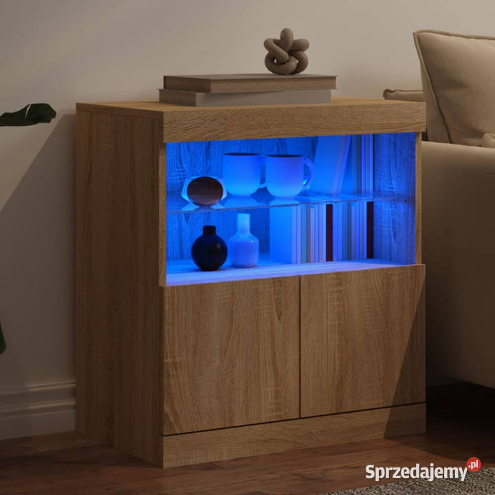 Szafka z oświetleniem LED dąb sonoma 60x37x67 sprzedam