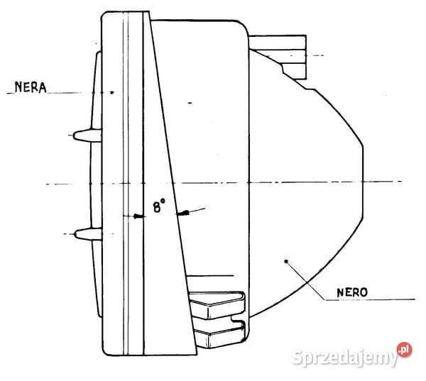 Reflektor halogenowy kwadratowy 1224V lewyprawy małopolskie Kamionna