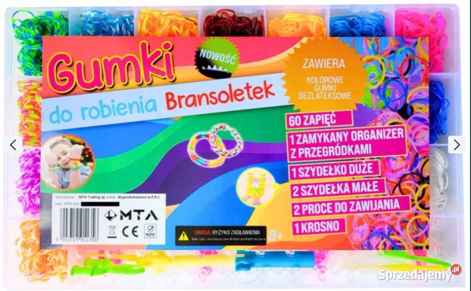 ZESTAW GUMEK 6800 sztuk do Bransoletek łódzkie Łódź