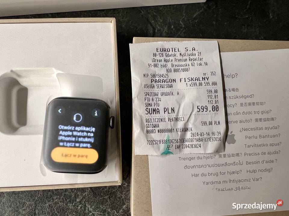NOWY Apple Watch, 44 mm, gwarancja 12 miesięcy