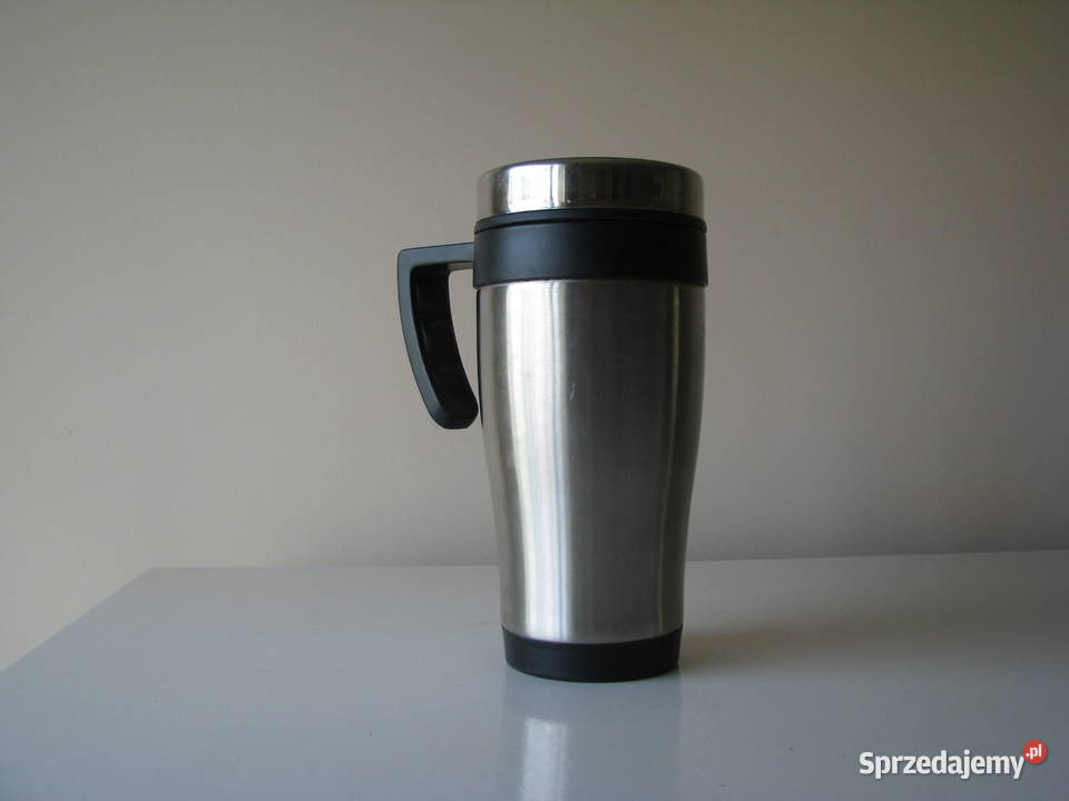 Stalowy kubek termiczny z pokrywką 04 l Brzegi sprzedam