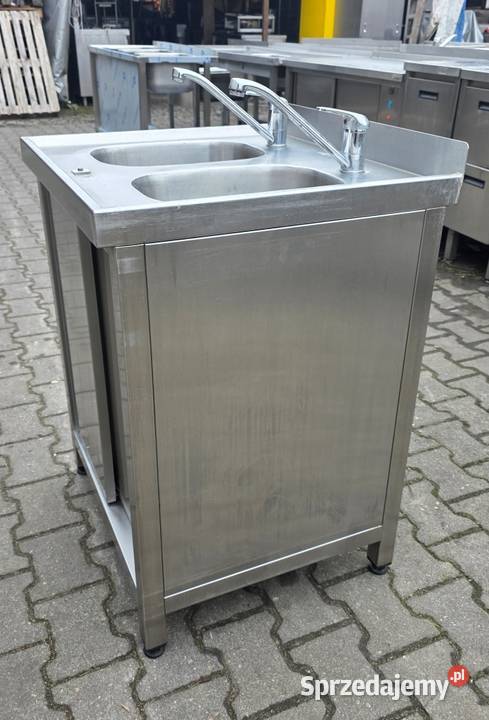 Zlew 2 Komorowy z Szafką Drzwi Suwane 656085