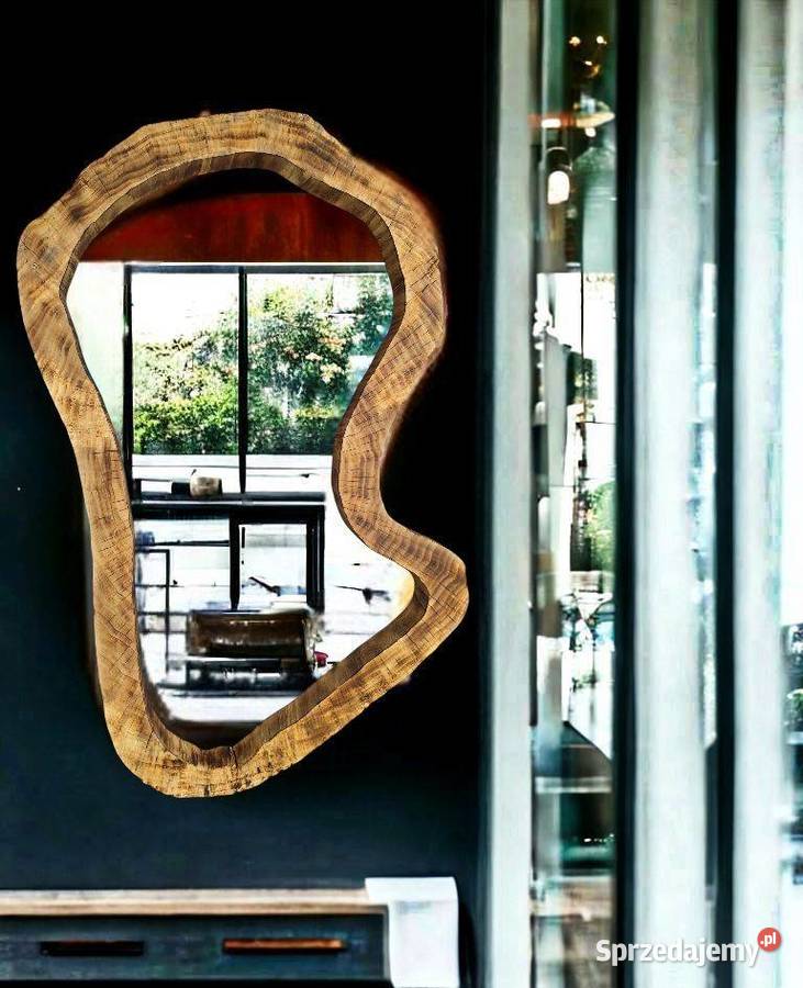 Niebanalne lustro do przedpokoju drewniane podkarpackie Rzeszów sprzedam