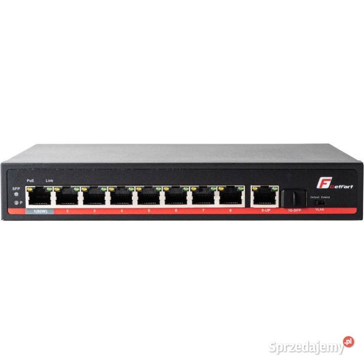 SWITCH POE GETFORT 81SFP Gigabit Ethernet 120W Internet i komunikacja Knurów sprzedam