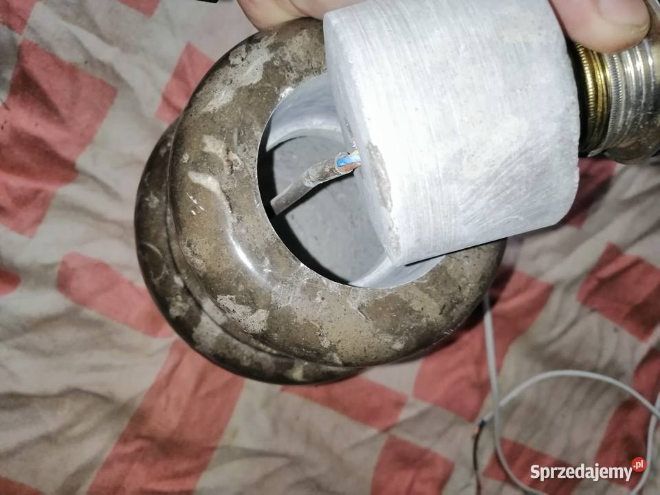 marmurowa lampa stolowa brak klosza Oświetlenie Legnica