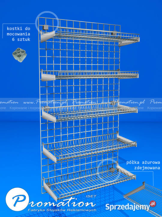 Kraty sklepowe na ścianę zawieszkihaki druciane łódzkie sprzedam