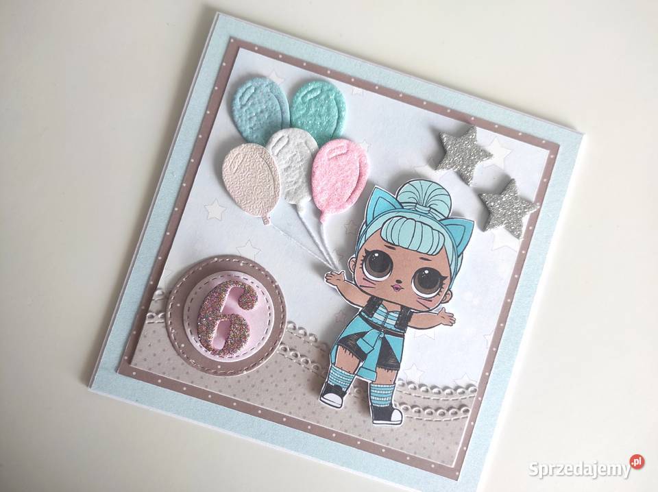Kartka ręcznie robiona na urodziny LOL 3 łódzkie
