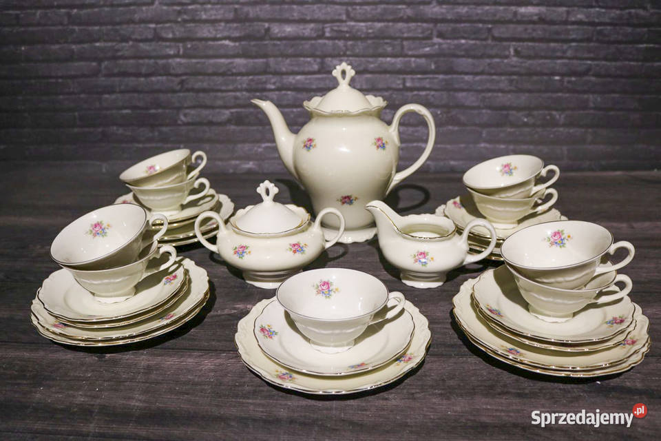 Elegancki serwis kawowy w klasycznym stylu małopolskie Olkusz
