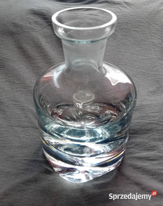 Masywna kryształowa karafka z grubym dnem Koźminek