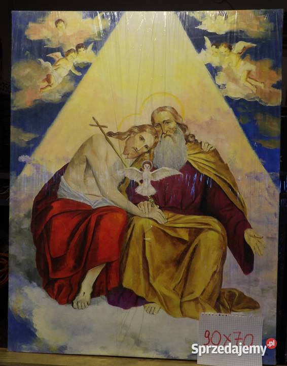 obraz święta trójca olej na płótnie 90x70 Sandomierz