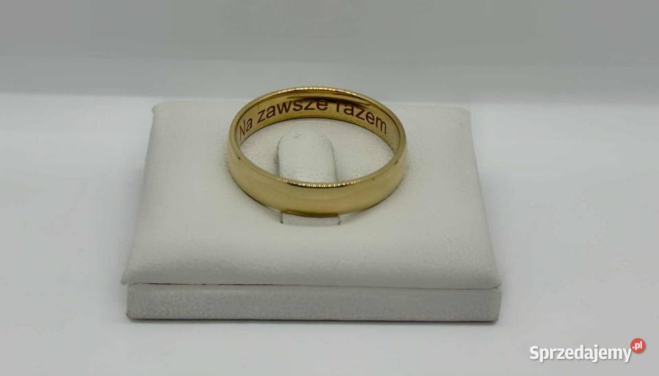 Złota obrączka pr585 593g R28 GRAWER warmińsko-mazurskie Elbląg