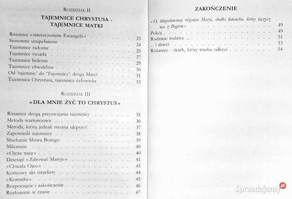 Rosarium Virginis Mariae List Apostolski Ojca lubelskie Chełm sprzedam