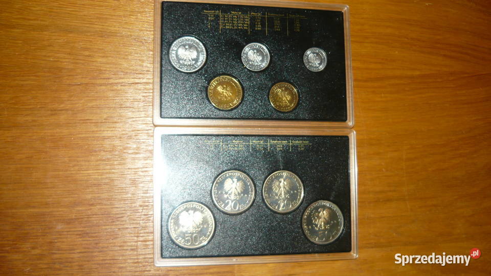 Polskie monety obiegowe zestaw 1980 1987 Antyki, Sztuka, Kolekcje Sokółka
