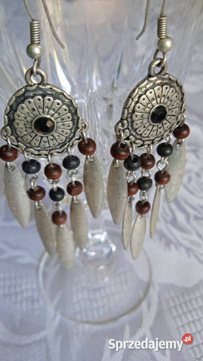 KOLCZYKI SREBRZONE ŁAPACZE SNÓW posrebrzane wielkopolskie Piła