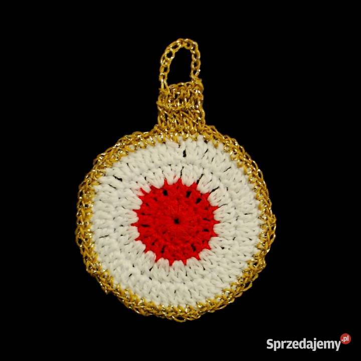 Zawieszka ozdoba szydełkowa na choinkę Bombka Kluczbork