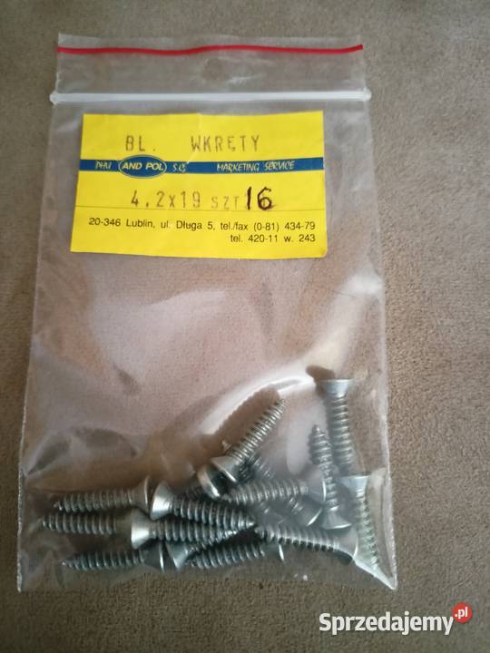 Wkręty rużnego rodzaju i rozmiaru Kłodzko sprzedam