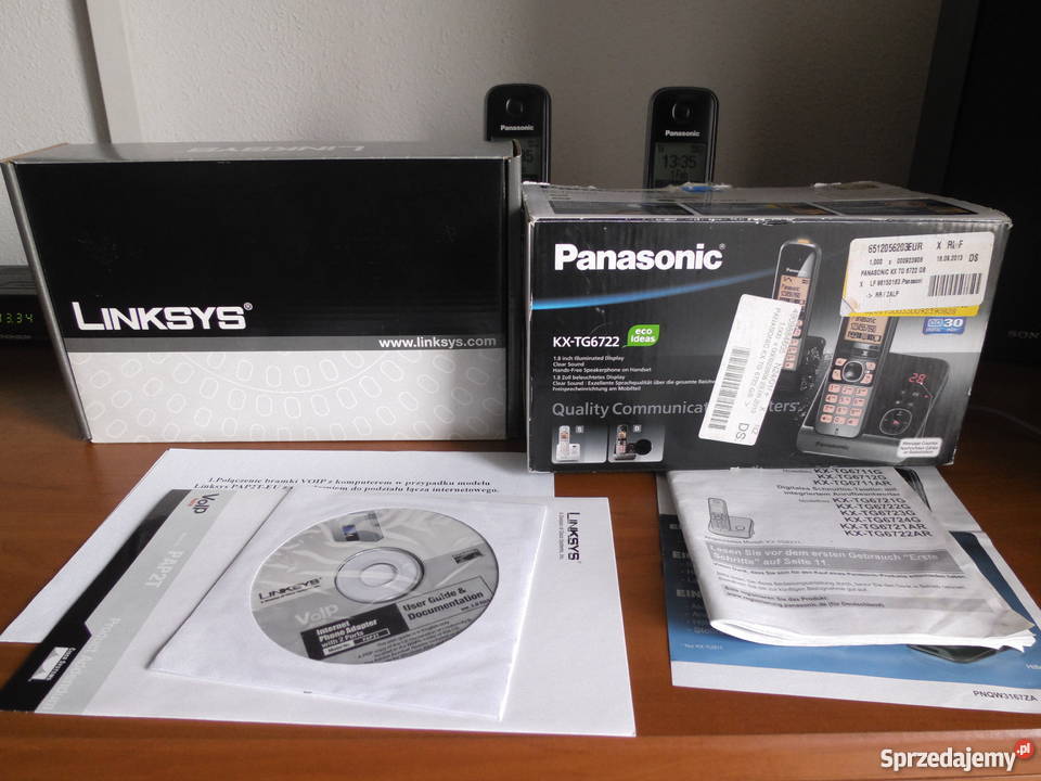 Zestaw telefony stacjon Panasonic bramka VOIP Kraków