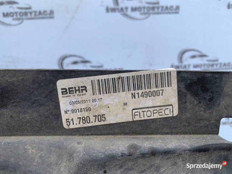 CITROEN NEMO 11r wentylator chłodnicy 51780705 Rok produkcji 2011 Kielce