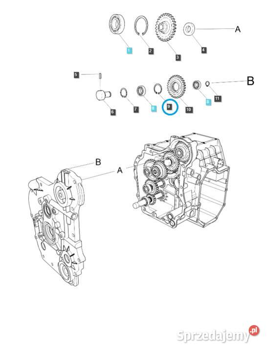 Pierścień segera S811035001 LS Tractor 40122991 Silnik i osprzęt Tajęcina